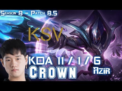 KSV Crown AZIR vs TALIYAH Mid - Patch 8.5 KR Ranked