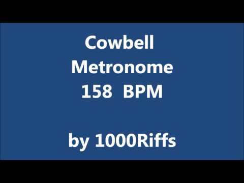 Cowbell Metronome 158 BPM - Beats Per Minute