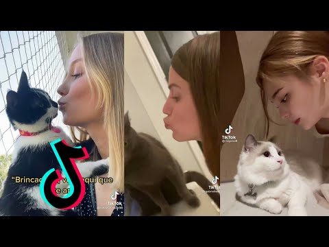 kiss your cat and record their reaction tiktok compilation 🐱