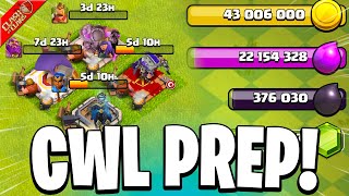 Leveling Up Heroes For The Ultimate CWL Prep! - Clash of Clans