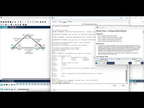SRWE 6.2.4 Packet Tracer - Configure EtherChannel