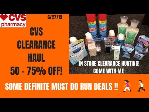 CVS 50-75% OFF CLEARANCE HAUL~COME WITH ME IN STORE CLEARANCE HUNTING AT CVS~LOTS OF RUN DEALS😍 Video
