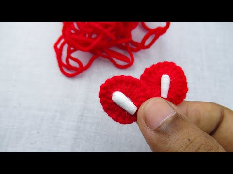 Super Easy Woolen Flower Making with Cotton Buds, Hand Embroidery Design Trick, Easy Sewing Hack