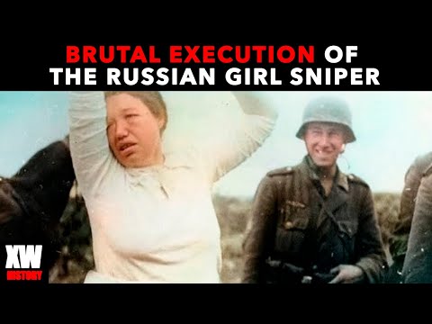 Brutal execution of the russian girl sniper