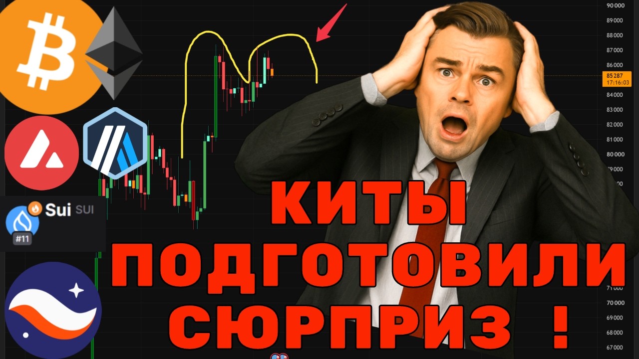 КИТЫ ПОДГОТОВИЛИ СЮРПРИЗ! Все будут в шоке! Прогноз BTC, ETH, SUI, AVAX, ARB, STRK