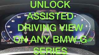 BMW UNLOCK ASSISTED DRIVING VIEW ON BMW X5 G05 AND ANY BMW G SERIES