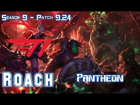 T1 Roach PANTHEON vs GANGPLANK Top - Patch 9.24 KR Ranked