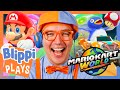 Can I Win A Race In Mario Kart World Blippi Plays Mario Kart World