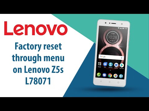 How to Factory Reset through menu on Lenovo Z5s L78071?