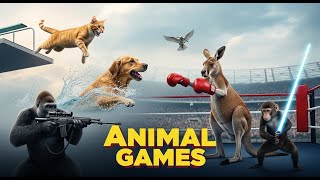 5 Unbelievable Animal Olympic Battles! The Final One Is Mind-Blowing! 🐕🐈🦘🦍🐒