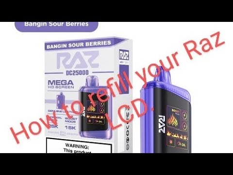 How to refill a Raz LCD vape and LCD connection