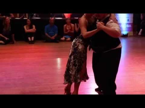  Alejandra Mantinan  and  Aoniken Quiroga  are  dancing  at  UK Tango Festival  in  2016