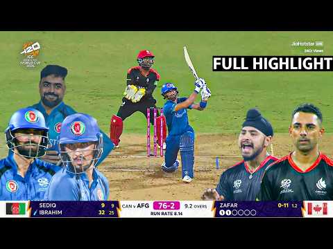 Afghanistan vs Canada T20 Worldcup 2026 Full Match Highlights | AFG vs CAN T20 WC Full Highlights