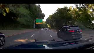 Driving Downtown / New York City USA In A Police Interceptor Crown Victoria