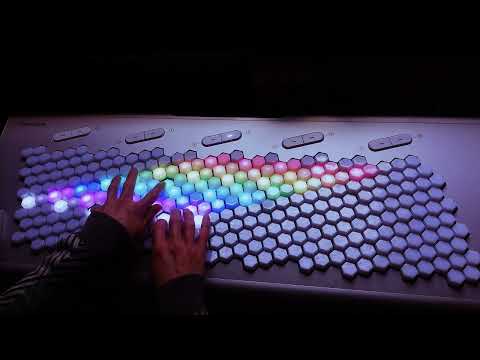 Harmonic series 4-8, 8-16 and 16-32 on the Lumatone