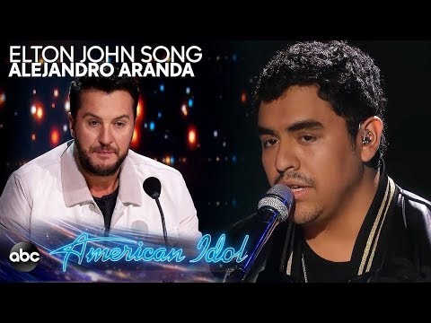 Alejandro Aranda sing "Sorry Seems To Be The Hardest Word"  in The Top 5 on American Idol 2019