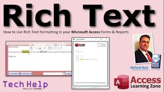 How to Use Rich Text Formatting in your Microsoft Access Forms & Reports. Color, Fonts, Bold, More!