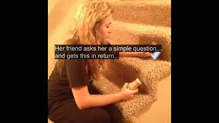 She shocks her friend with big fart 🍑💨