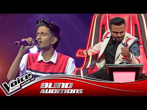 Sathmin Nimsara | Sihina Dewduwe  ( සිහින දෙව්දුවේ) | Blind Auditions | The Voice Teens Sri Lanka S3