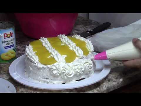 Pineapple vanilla cake recipe by Rabia Kitchen