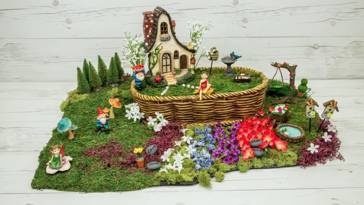Basket Gnome Fairy Garden