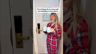 The first thing I do on a Christmas cruise, to stay safe🙏🏼 #shorts #safetytips #cruisesafety