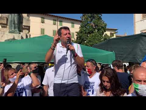Salvini a Colle lancia la candidatura di Susanna Ceccardi per la Regione