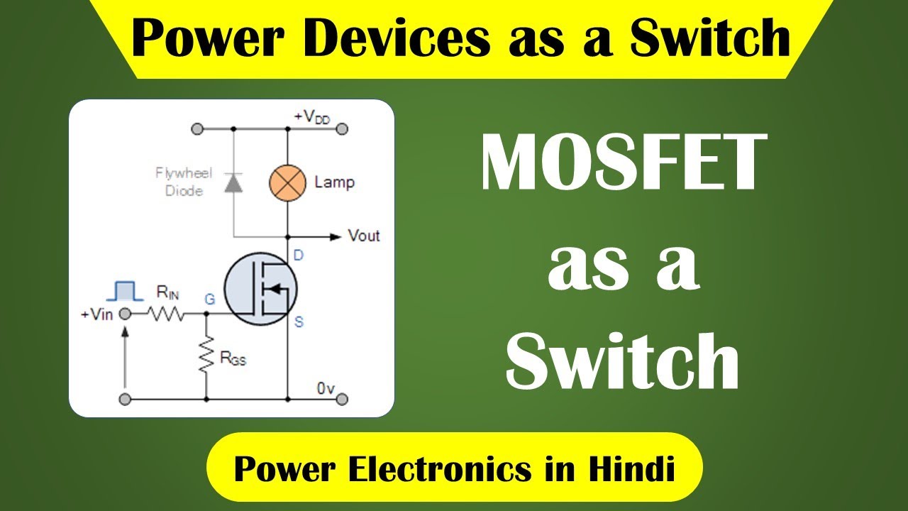 MOSFET as a Switch | Power Devices as a Switch | Power Electronics in Hindi