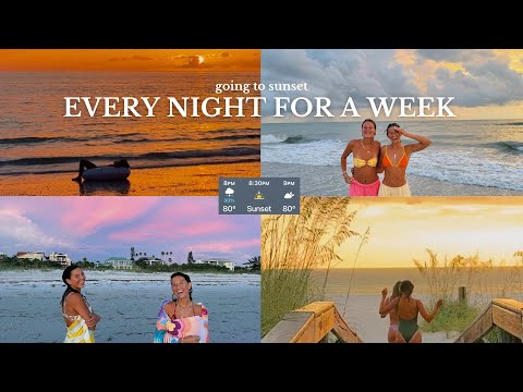 going to sunset EVERY night for a week *dolphins, paddleboard, and friends