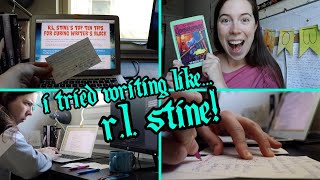 I TRIED WRITING LIKE R.L. STINE // a writing vlog
