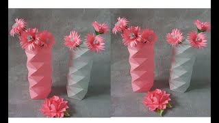 DIY Vase aus Papier basteln. Bastelidee zum Muttertag, Vatertag oder Geburtstag
