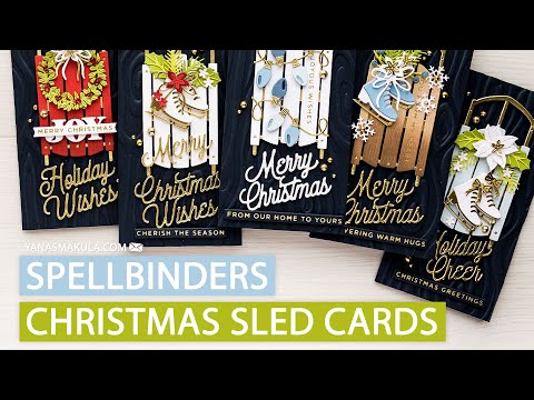Christmas Sled Cards with Spellbinders