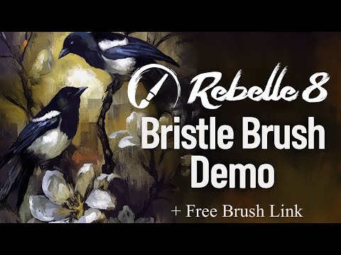 Exploring Rebelle 8’s Bristle Brushes: Magpie Painting & Layering Tips