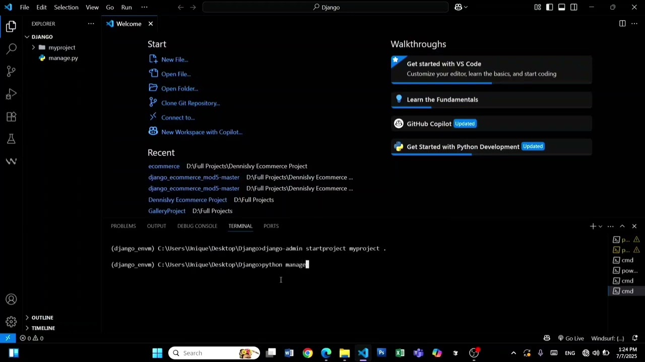 Django Full Course (Lesson 2): Project နဲ့ App Structure ကို နားလည်ခြင်း | Setup လုပ်နည်း အစအဆုံး