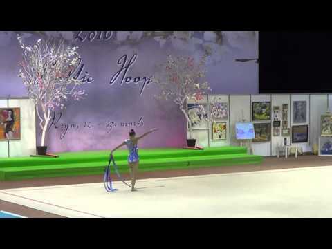 Final - Ribbon / Jelizaveta Gamalejeva.ribbon.(LV) / Baltic Hoop 2016 / Rhythmic gymnastics