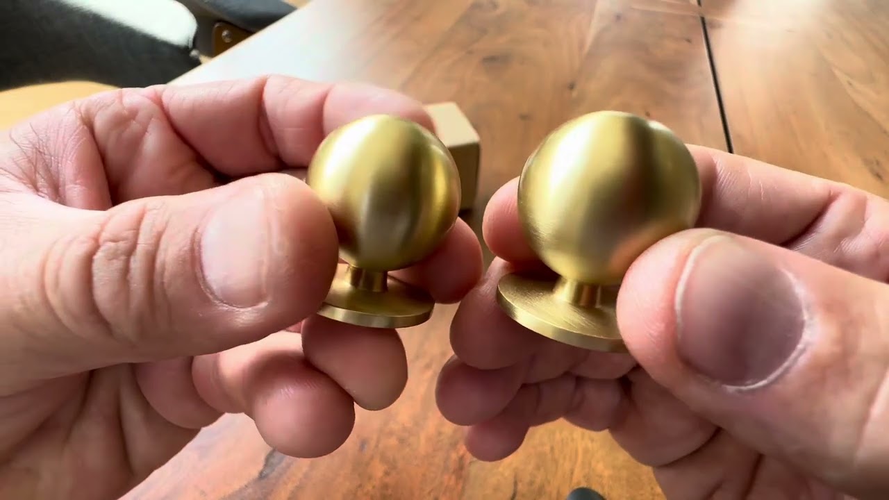Brushed Brass Kitchen Cabinet Knobs