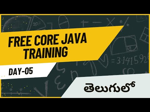 Day 05 Java Tutorial Core Java Tutorials For Beginners In Telugu