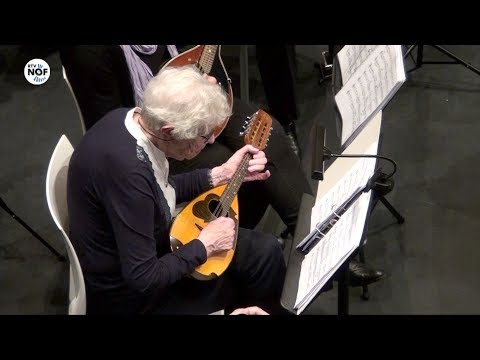 Zij speelt mandoline op het gehoor