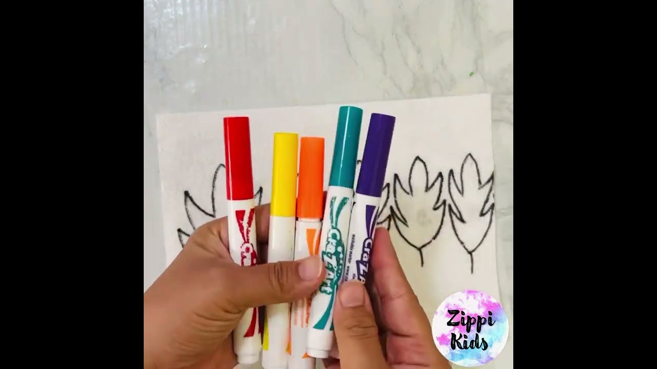 Fall leaves magic name practice activity stem activity