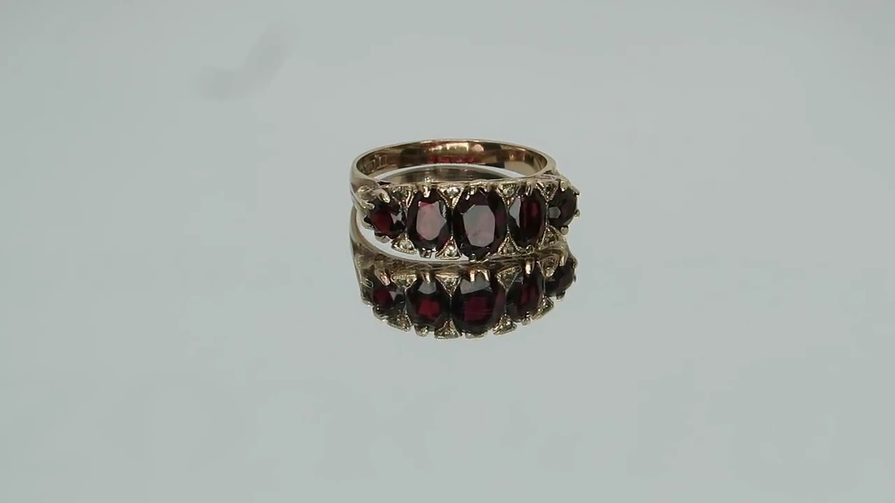 Vintage Five Garnet Ring