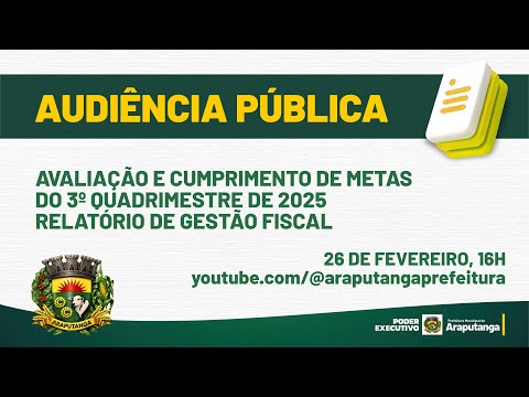 AUDIÊNCIA PÚBLICA - RGF 3º QUADRIMESTRE DE 2025