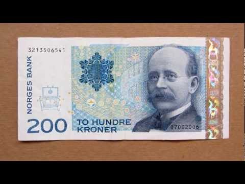 200 Norwegian Kroner Banknote (Two Hundred Norwegian Kroner / 2002), Obverse and Reverse