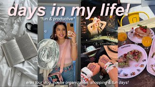 a week in my life💌: eras tour vlog, productive & fun days, home organization, shopping, & packing!
