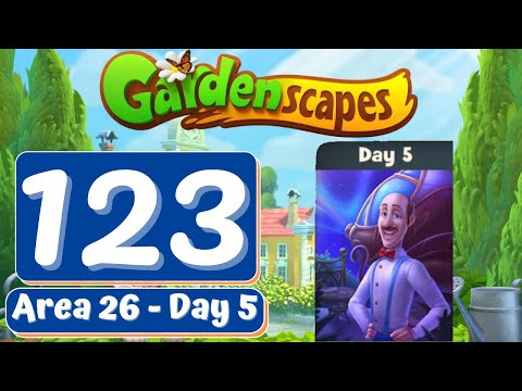 Gardenscapes Story - Part 123 - Area 26 - Day 5 - Gameplay