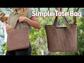 Simple Crochet Tote Bag Tutorial