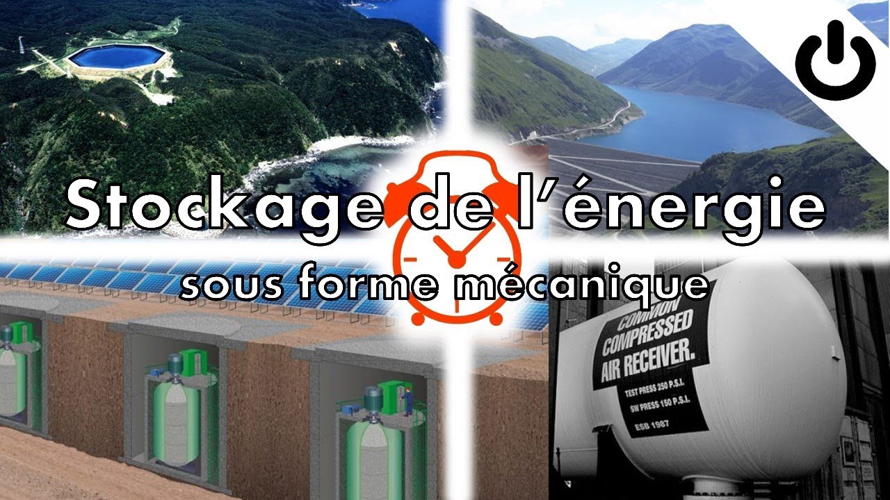 Stockage de l'énergie sous forme mécanique: STEP, volant d'inertie et air comprimé.