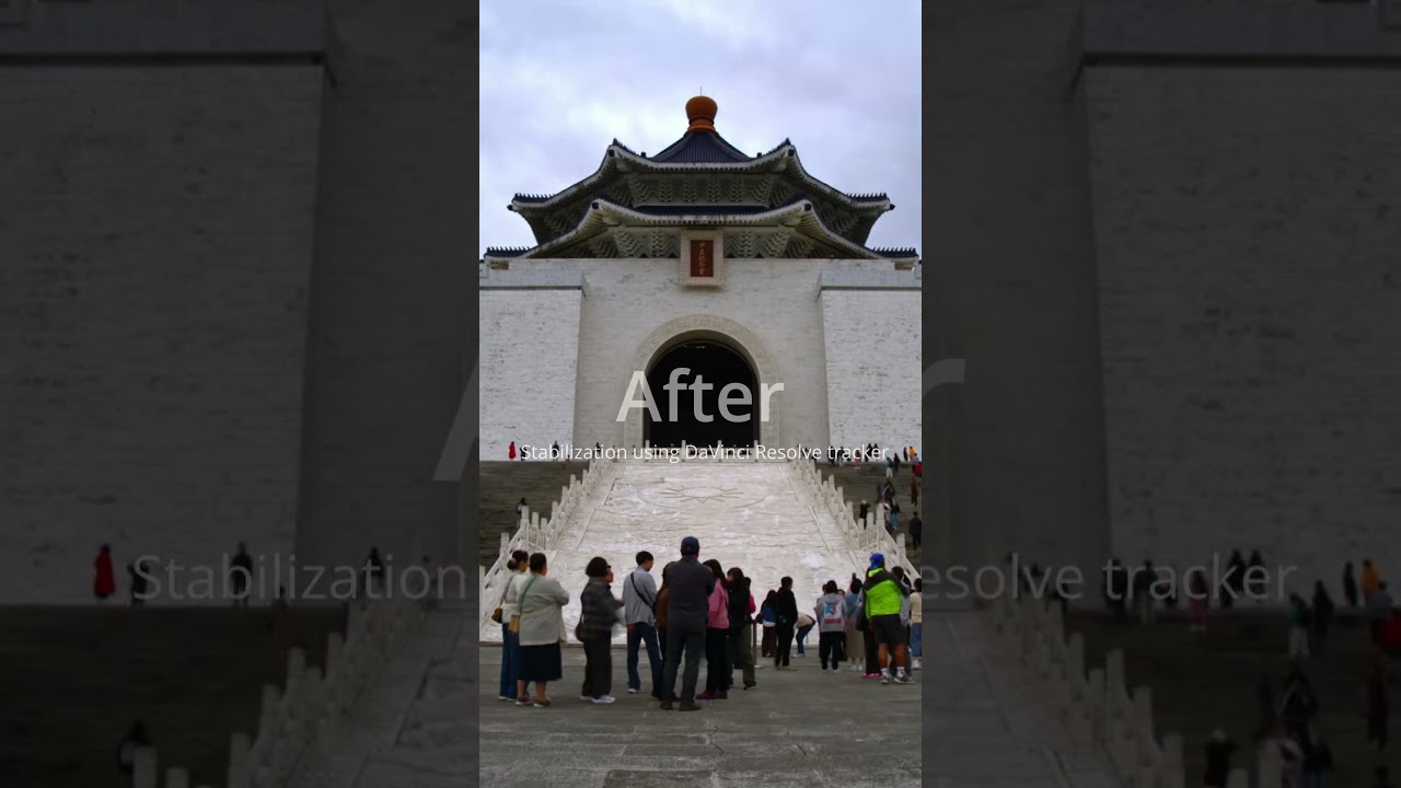 Taiwan Hyperlapse - Stabilization using DaVinci Resolve tracker #shorts