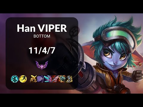 Han Viper Tristana vs Jinx BOTTOM - KR  Patch 13.14