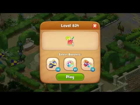 Gardenscapes Level 834 With No Boosters