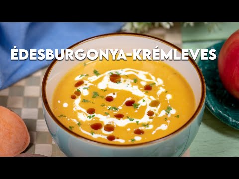 Édesburgonya-krémleves